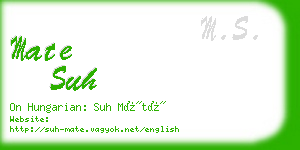 mate suh business card